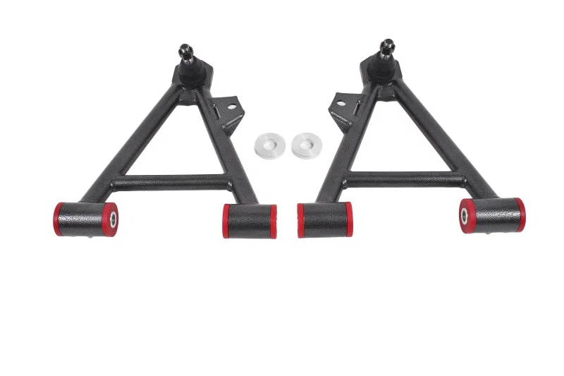 BMR Suspension AA041H, 94-04 Mustang Lower Non-Adj. A-Arms (Coilover Only) w/ STD. Ball Joint (Poly) - Black Hammertone