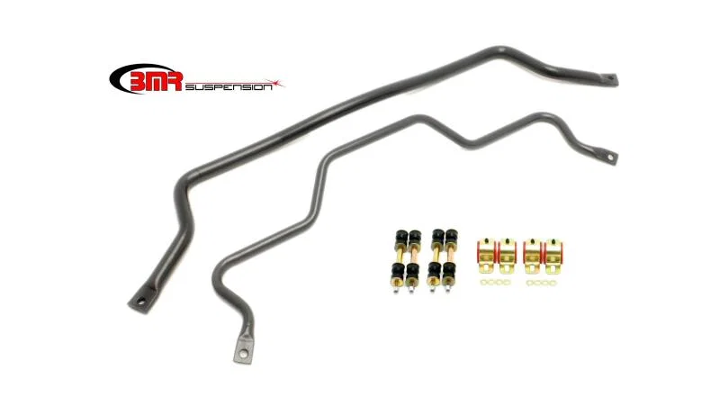 BMR Suspension SB026H, 93-02 F-Body Front (SB001H) & Rear (SB003H) Sway Bar Kit w/ Bushings - Black Hammertone