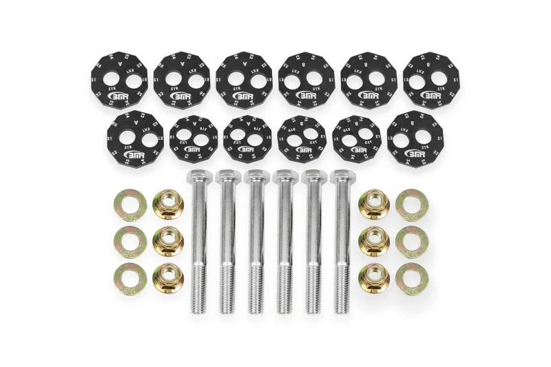 BMR Suspension WAK562, 06-13 Chevrolet Corvette C6 Z06 / 09-13 ZR1 Camber Bolt Kit - Black Anodized