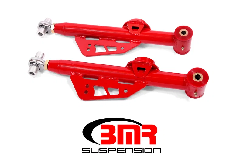 BMR Suspension TCA053R, 99-04 Mustang Single Adj. Lower Control Arms / Rod End (Polyurethane) - Red