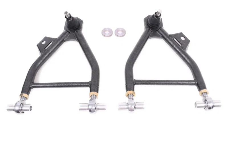 BMR Suspension AA042H, 94-04 Mustang Lower A-Arm (Coilover Only) w/ Adj. Rod End and STD. Ball Joint - Black Hammertone