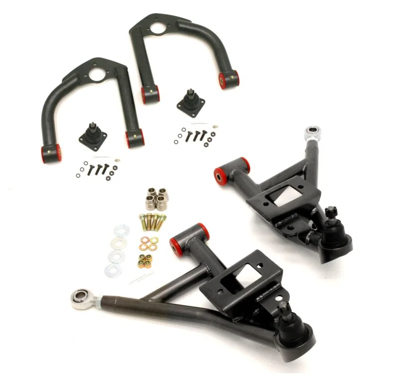 BMR Suspension AA032H, 93-02 F-Body Upper And Lower A-Arm Kit - Black Hammertone