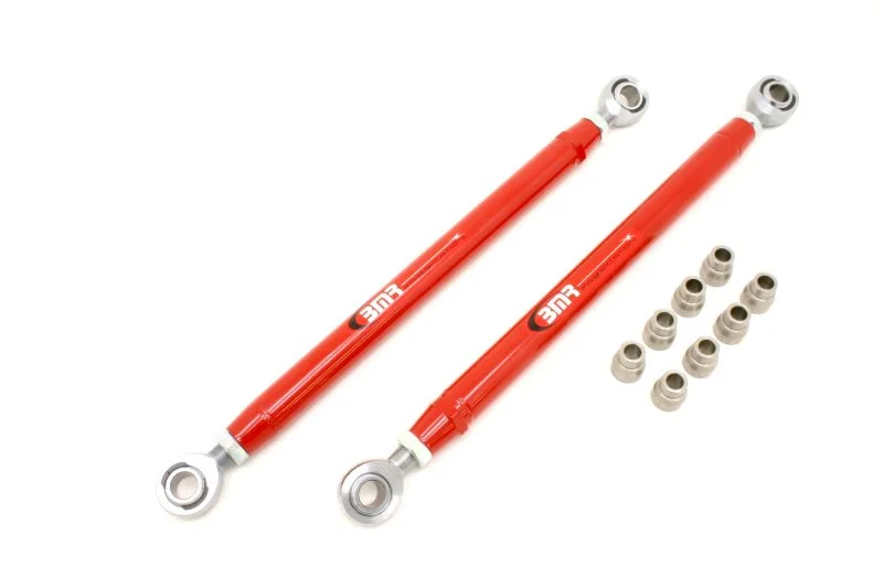 BMR Suspension TCA020R, 05-14 S197 Mustang Double Adj. Lower Control Arms w/ Heavy Duty Rod Ends - Red