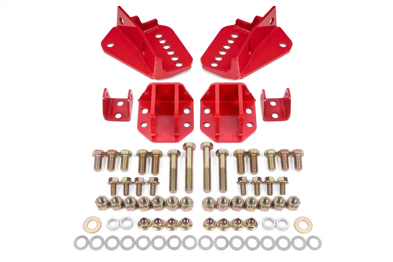 BMR Suspension CCK402R, 64-72 GM A-Body Coilover Conversion Kit Rear Adjust Shock Mt w/o CAB - Red