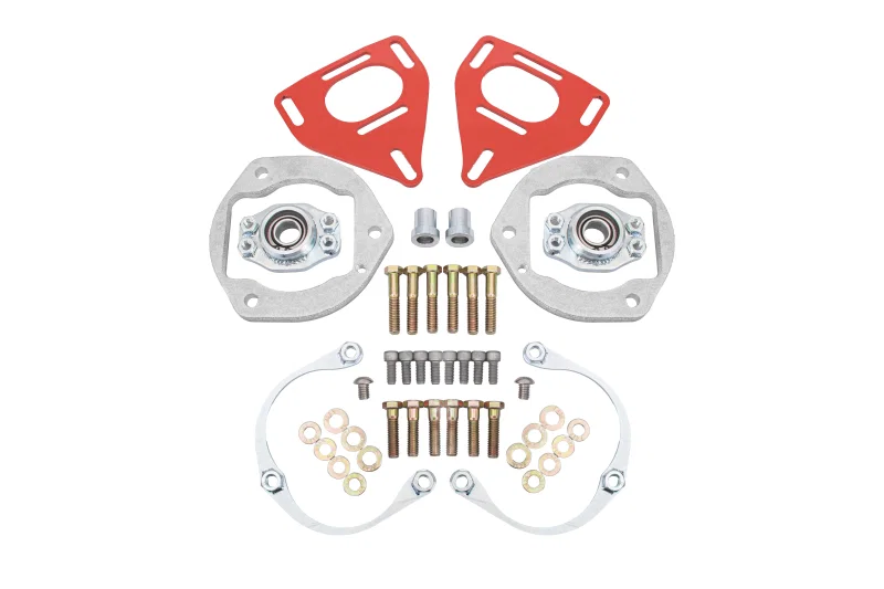 BMR Suspension WAK360R, 16-24 Chevy Camaro Caster Camber Plates - Red