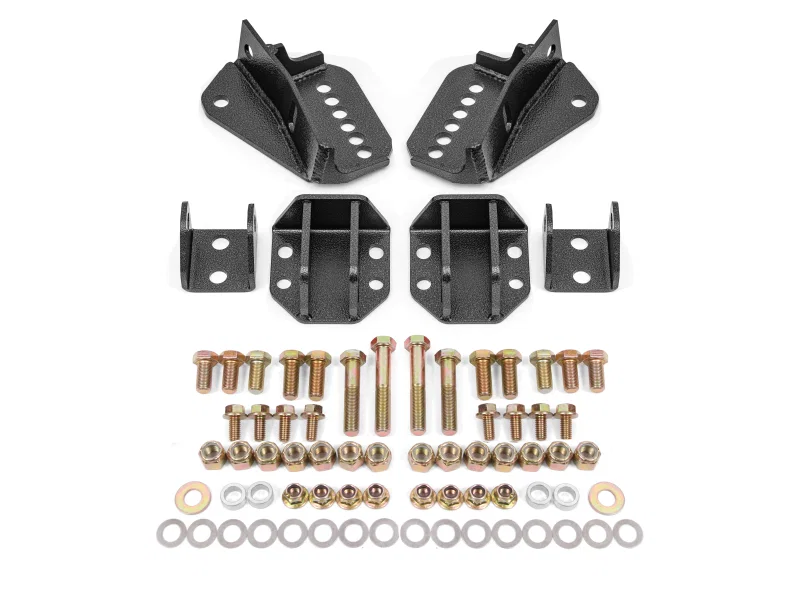 BMR Suspension CCK402H, 64-72 GM A-Body Coilover Conversion Kit Rear Adjust Shock Mt w/o CAB - Black Hammertone