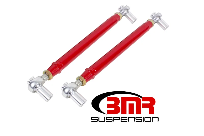 BMR Suspension MTCA056R, 99-04 Mustang Chrome Moly Lower Control Arms w/ Double Adj. Rod Ends - Red