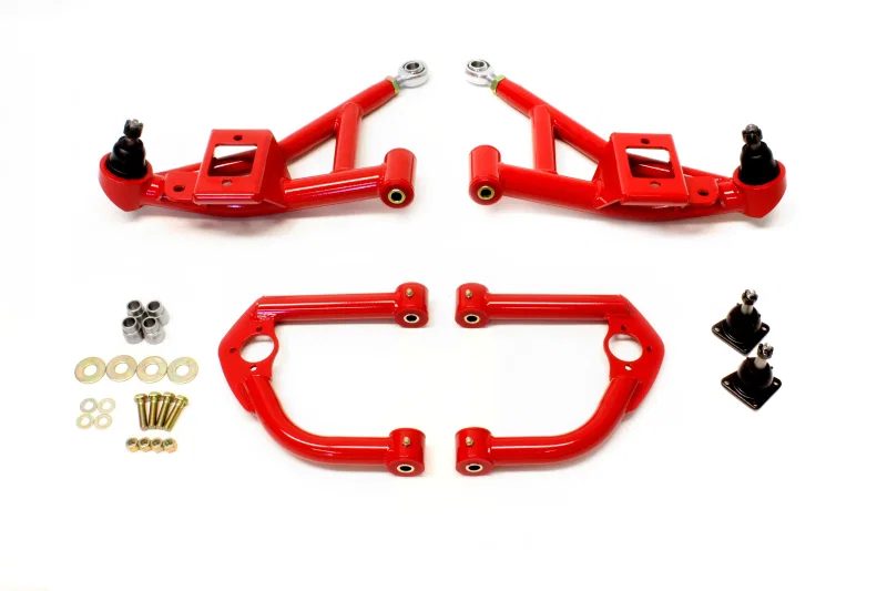 BMR Suspension AA032R, 93-02 F-Body Upper And Lower A-Arm Kit - Red