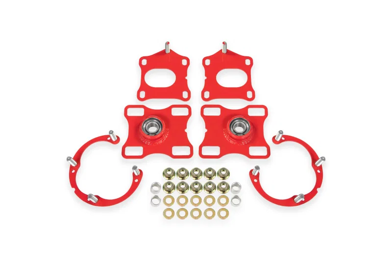 BMR Suspension WAK752R, 11-14 Ford Mustang Caster/Camber Plates - Red