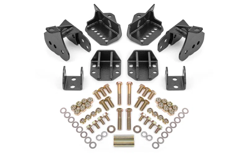 BMR Suspension CCK404H, 64-72 GM A-Body Rear Coilover Conversion Kit - Black Hammertone