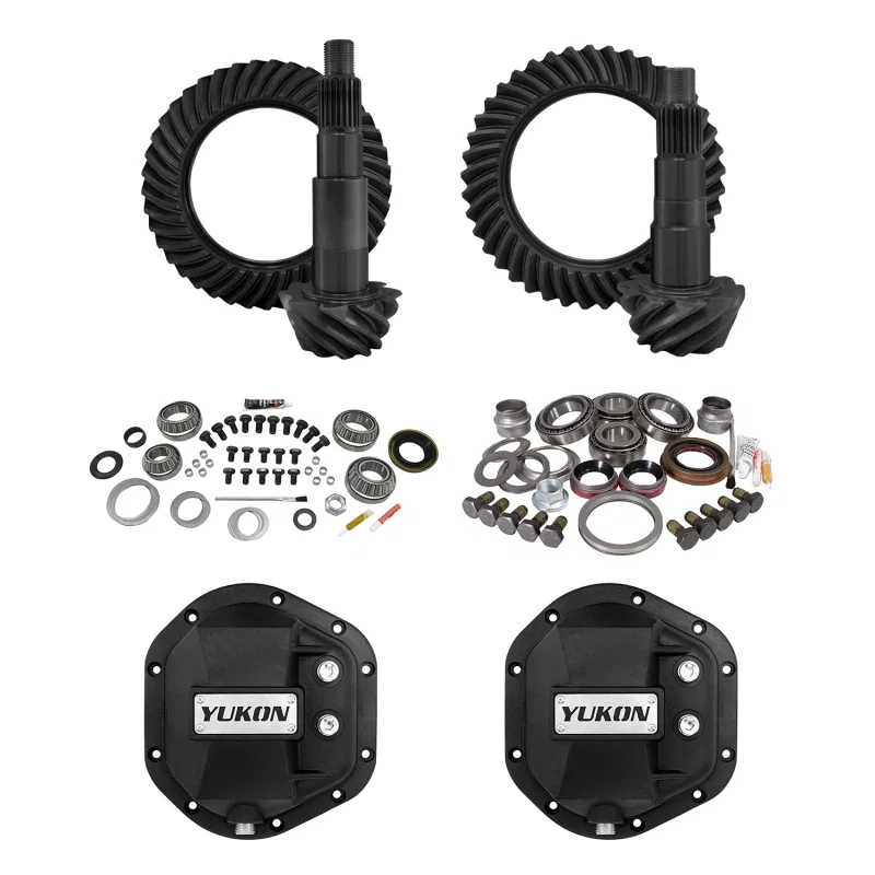 Yukon Gear & Axle YGK016STG2, 07-18 Jeep Wrangler STG 2 Re-Gear Kit w/Cover for Dana 44 5.13 Ratio 24 Spline - Front & Rear