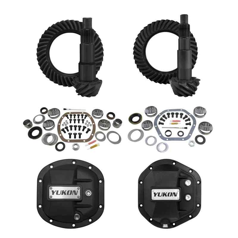 Yukon Gear & Axle YGK012STG2, 07-17 Jeep Wrangler (JK) Stage 2 Re-Gear Kit w/Diff Covers (for Dana 30/44) - 4.56