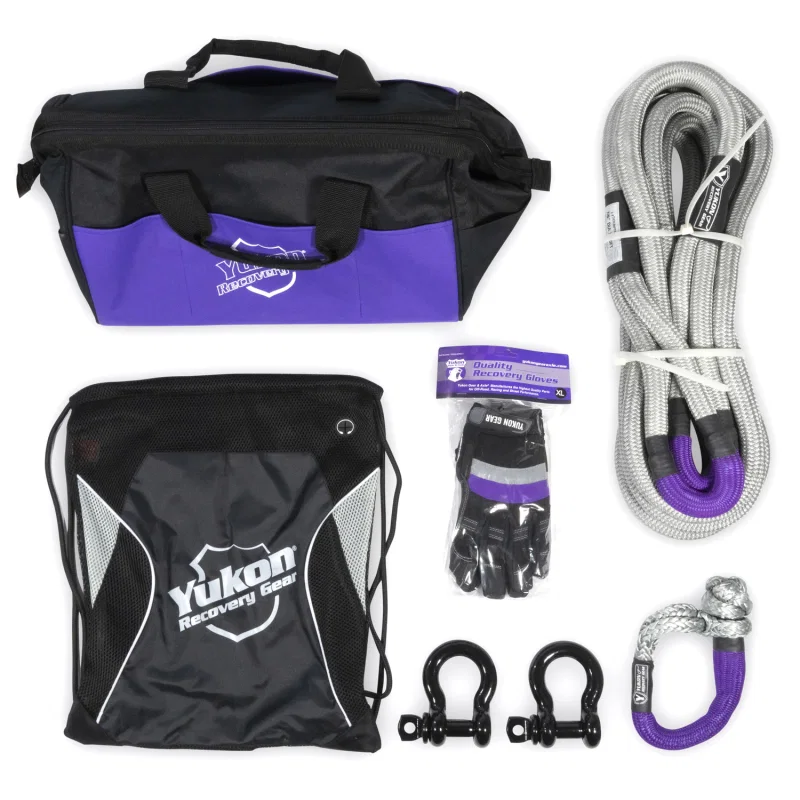 Yukon Gear & Axle YRGKIT-1, Recovery Gear Kit w/7/8in Kinetic Rope