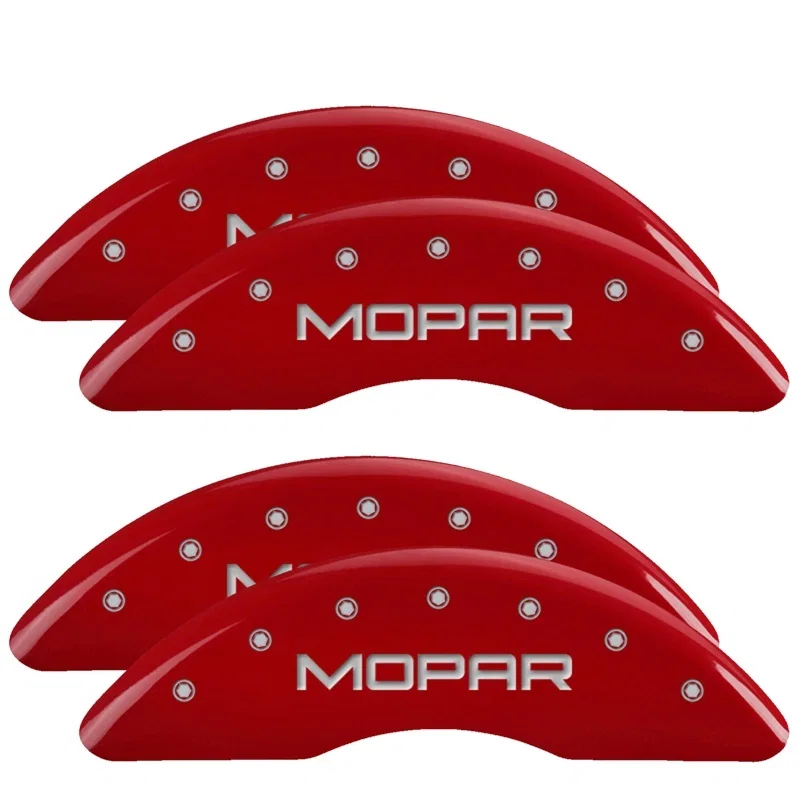 MGP 55007SMOPRD, 19-25 Ram 3500 4 Caliper Covers Engraved Front & Rear - Red w/ MOPAR