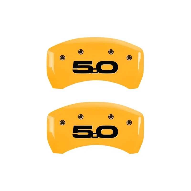 MGP 10203RM52YL, Rear set 2 Caliper Covers Engraved Rear 2015/50 Yellow finish black ch