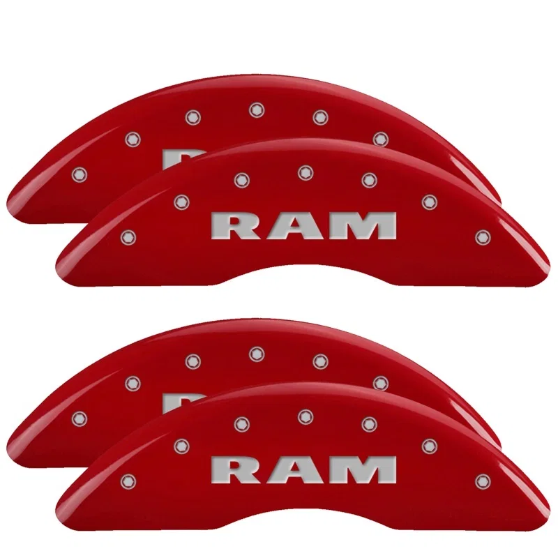 MGP 55007SRAMRD, 2019+ Ram 2500/3500 4 Caliper Covers Front & Rear - Red Finish W/MGP Logo