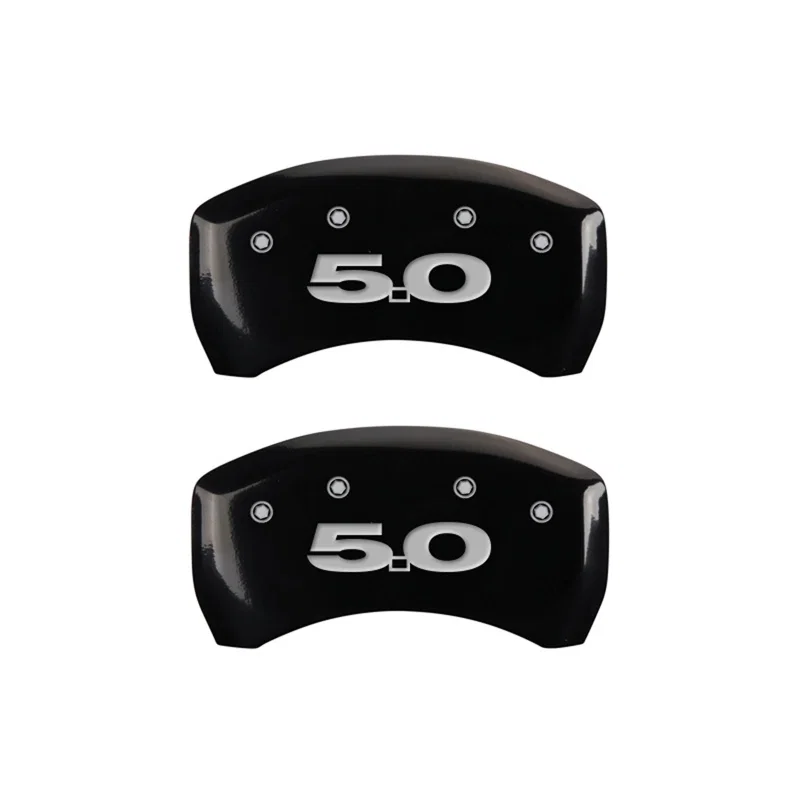 MGP 10010RM50BK, Rear set 2 Caliper Covers Engraved Rear 50 Black finish silver ch