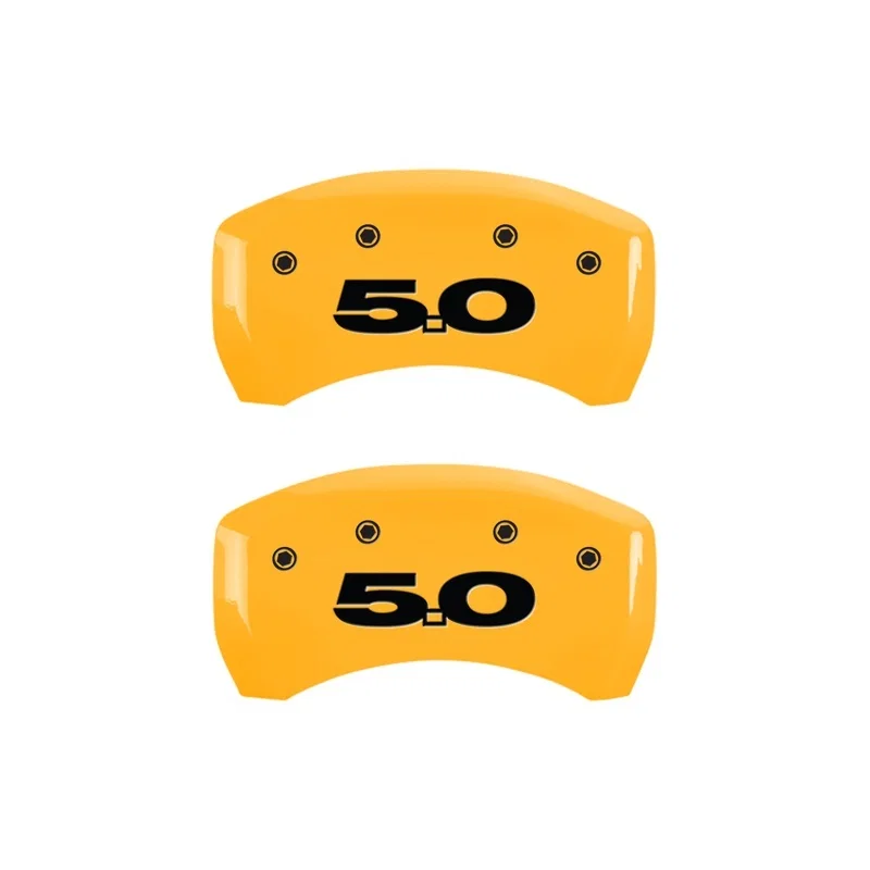 MGP 10010RM50YL, Rear set 2 Caliper Covers Engraved Rear 50 Yellow finish black ch