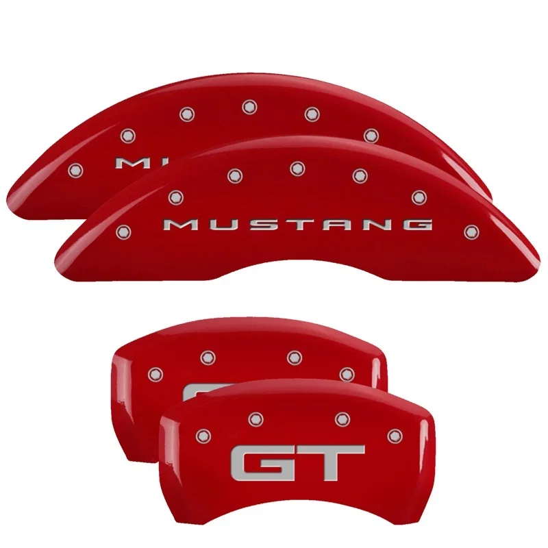 MGP 10269S2MGRD, 2024+ Ford Mustang GT 4 Caliper Covers Front & Rear - Red Finish w/ Mustang/GT Logo