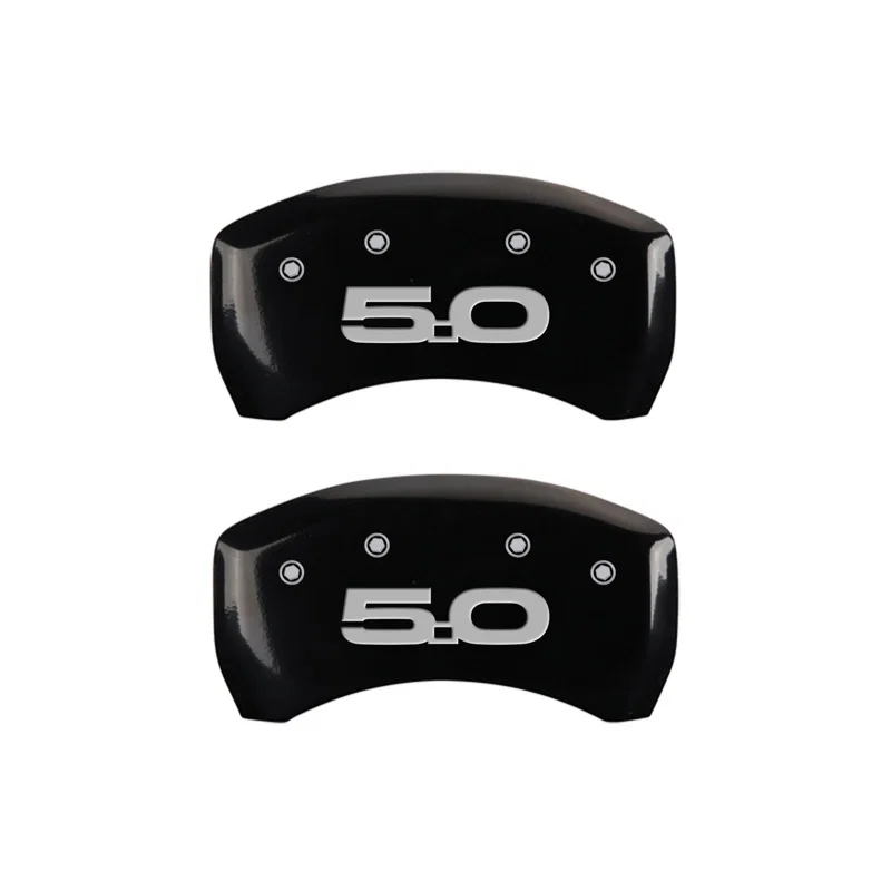MGP 10203RM52BK, Rear set 2 Caliper Covers Engraved Rear 2015/50 Black finish silver ch