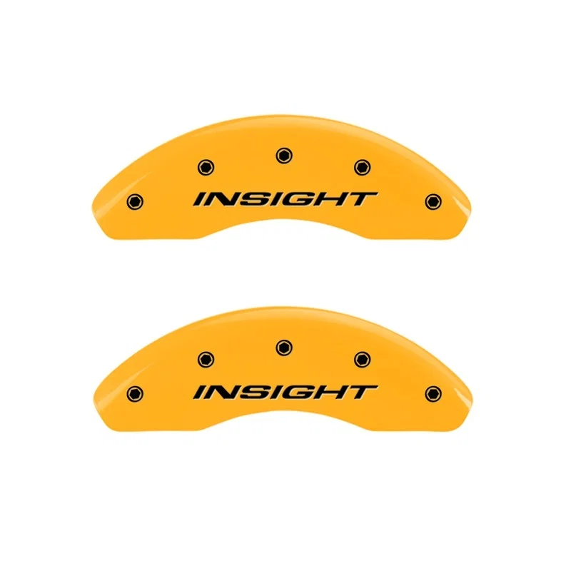 MGP 20003FINSYL, Front set 2 Caliper Covers Engraved Front Insight Yellow finish black ch