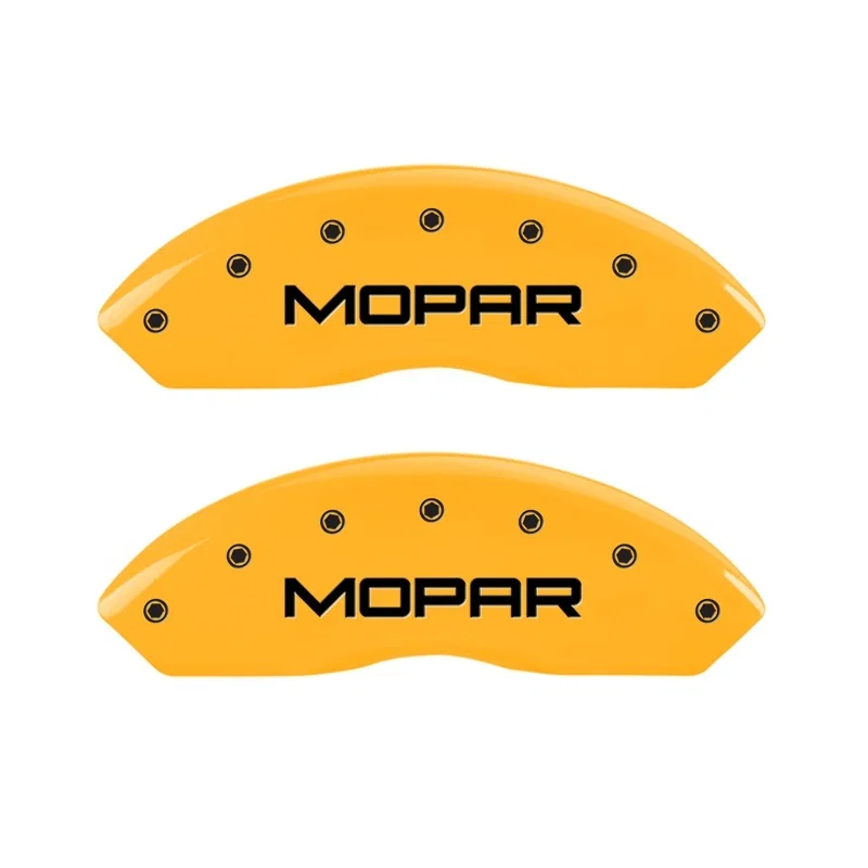 MGP 42009FMOPYL, 2 Caliper Covers Engraved Front Mopar Yellow Finish Black Char 2006 Jeep Wrangler