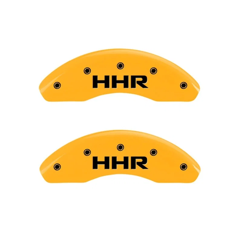 MGP 14230FHHRYL, 2 Caliper Covers Engraved Front & Rear HHR Yellow Finish Black Char 2010 Chevy HHR