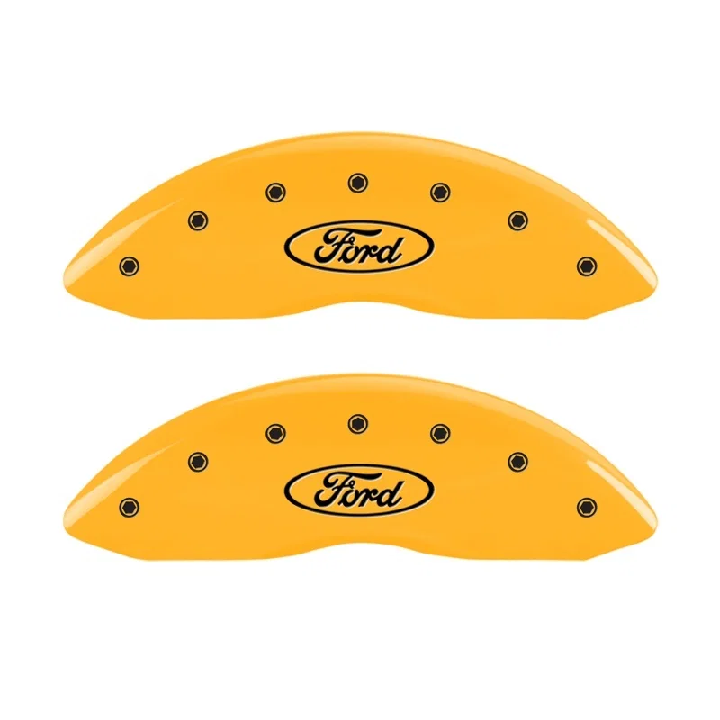 MGP 10234FFRDYL, 2 Caliper Covers Engraved Front Oval Logo/Ford Yellow Finish Blk Char 1998 Ford E-150