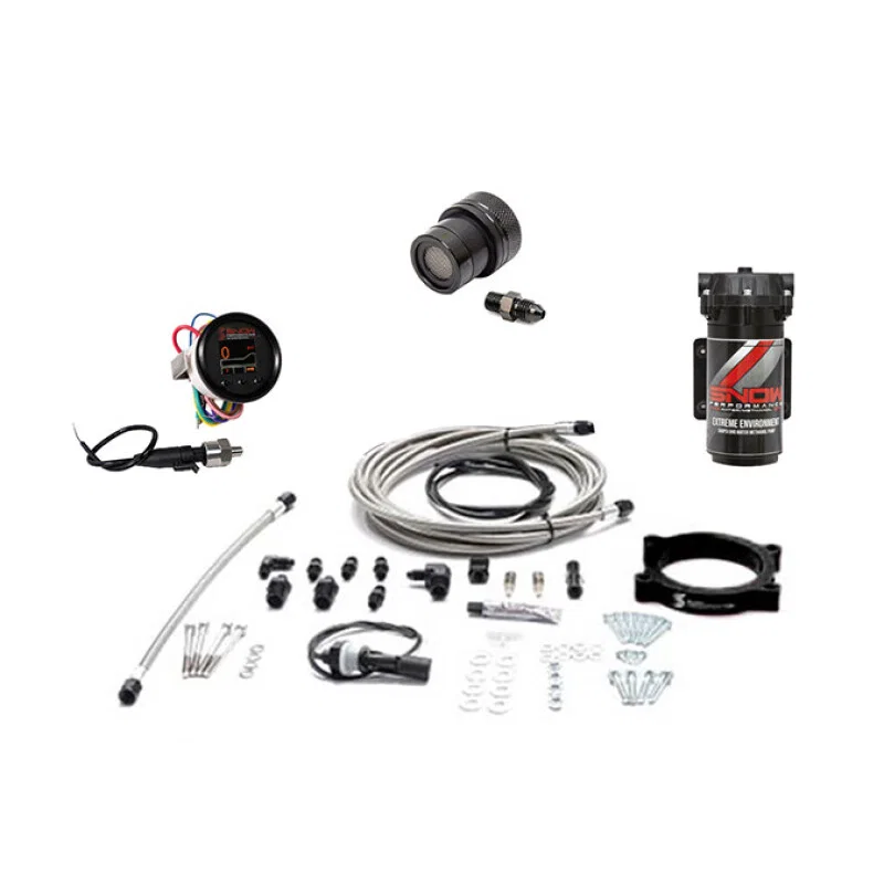 Snow Performance SNO-2160-BRD-T, 10-15 Camaro Stg 2 Bst Cooler F/I Water Injection Kit (SS Brded Line/4AN) w/o Tank