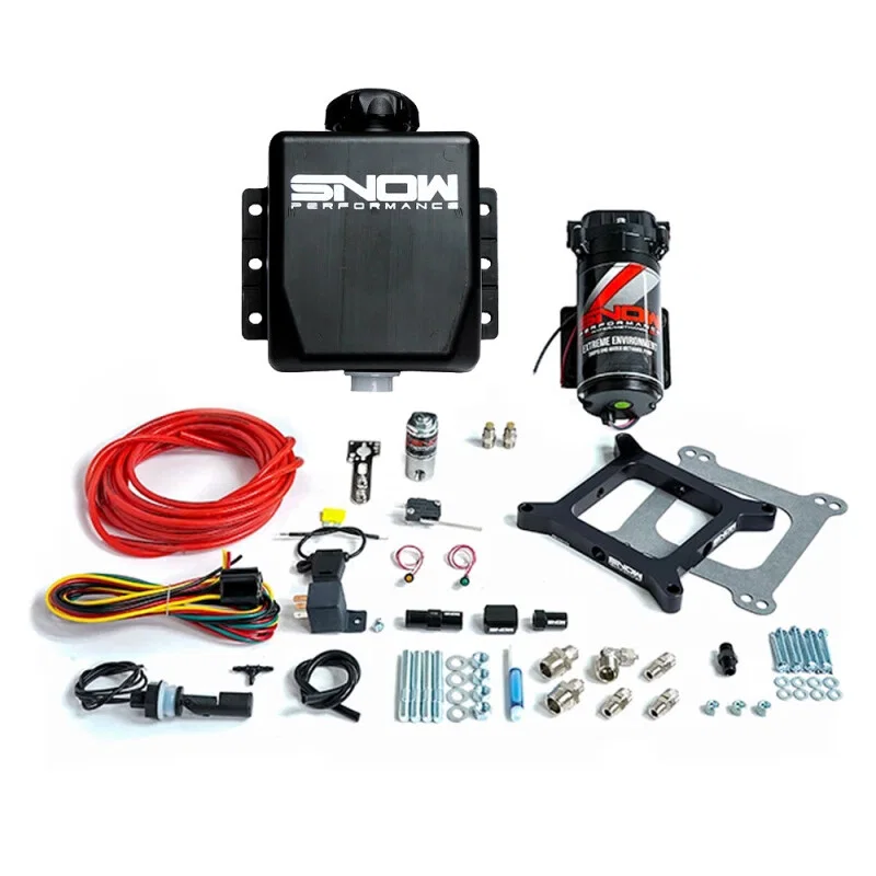 Snow Performance SNO-15025-BRD, 4150 Flange Gas Stage 1 Naturally Aspirated Water Inj Kit (SS Braided 4AN Fittings)