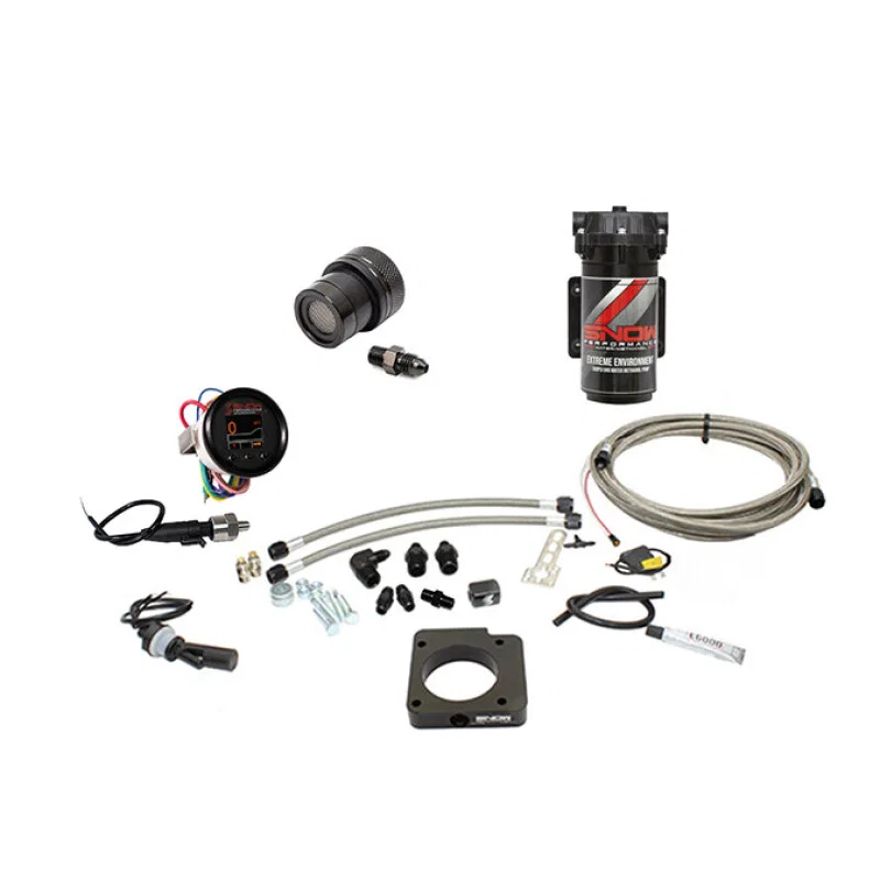 Snow Performance SNO-2110-BRD-T, 05-14 STI Stg 2 Boost Cooler Water Inj. Kit (SS Braided Line/4AN Fittings) w/o Tank
