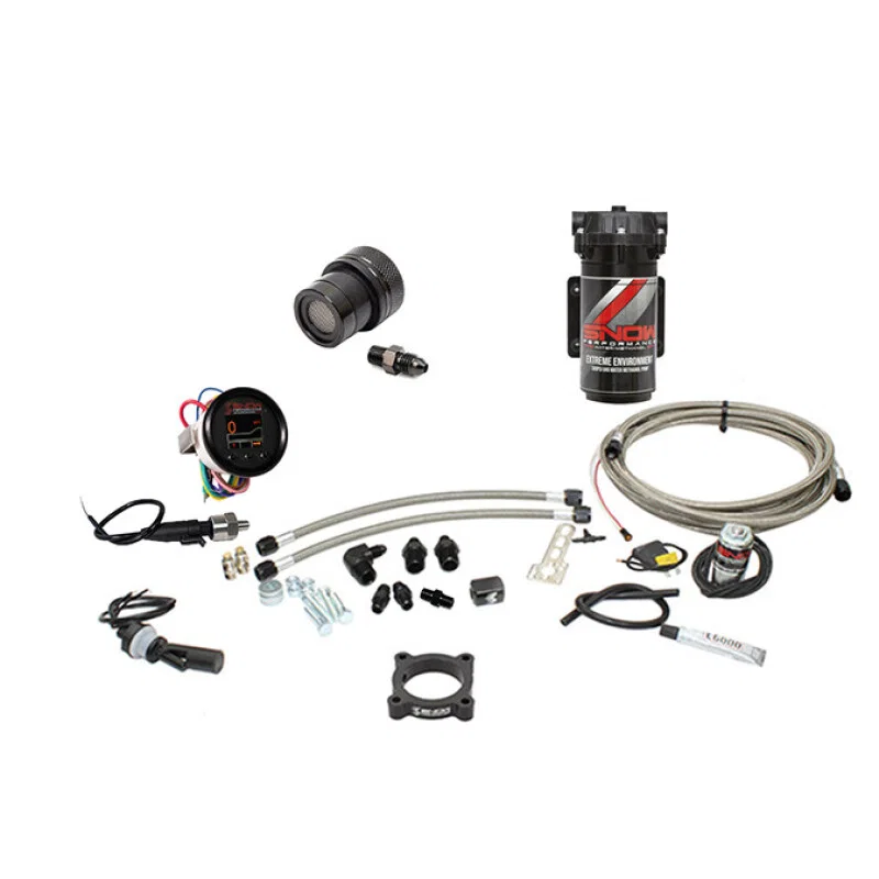 Snow Performance SNO-2135-BRD-T, 13-18 Ford Focus ST Stg 2 Boost Cooler Water Inj Kit (SS Braided Line/4AN) w/o Tank