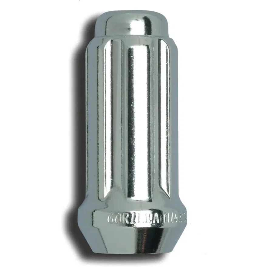 Small Diameter Spline Duplex Lug Nut 14mm x 1.50 Chrome Bulk
