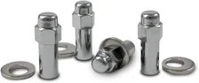 Standard Mag Closed End 13/16" Hex 7/16"-20 Chrome Pack of 4 Lugs & 4 Washers image 2