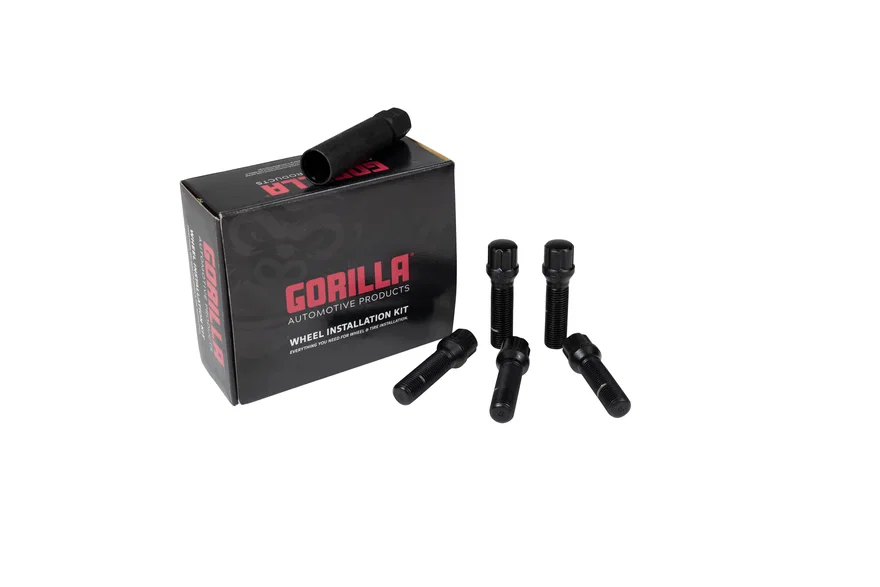 Small Diam Spline Lug Bolts 17mm&19mm Key 14x1.25 Black 45mm Thread Length 20Pk
