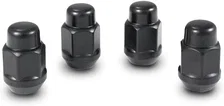 Acorn Bulge 3/4" Hex 12mm x 1.50 Black Pack of 4 Lug Nuts image 2