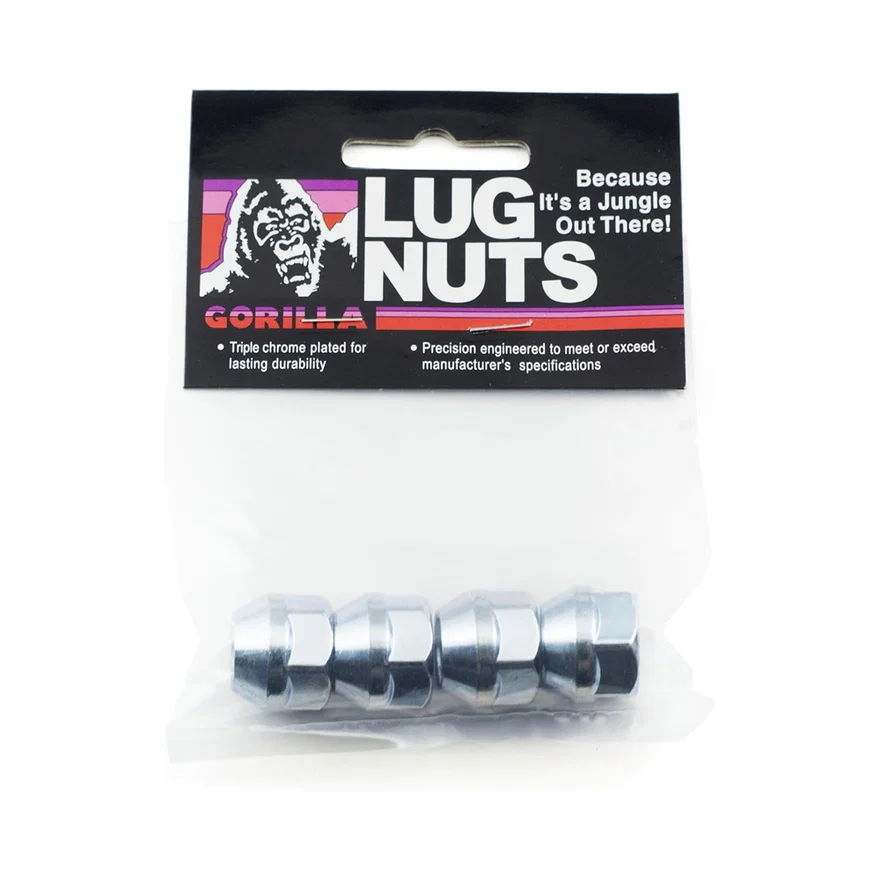 Acorn Bulge Open End 13/16" Hex 12mm x 1.75 Zinc Pack of 4 Lug Nuts