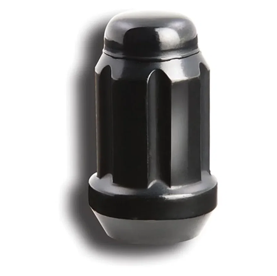 Small Diameter Spline Acorn Lug Nut 12mm x 1.25 Black Bulk