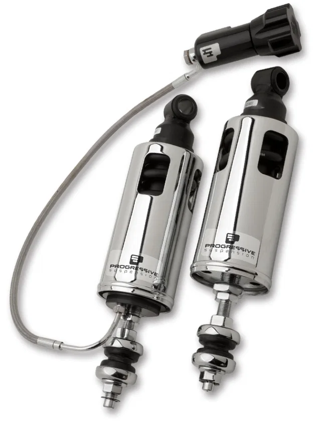 Progressive 422-4102C, 00-17 Harley-Davidson Softail 422 Series Shocks w/RAP Heavy Duty - Chrome