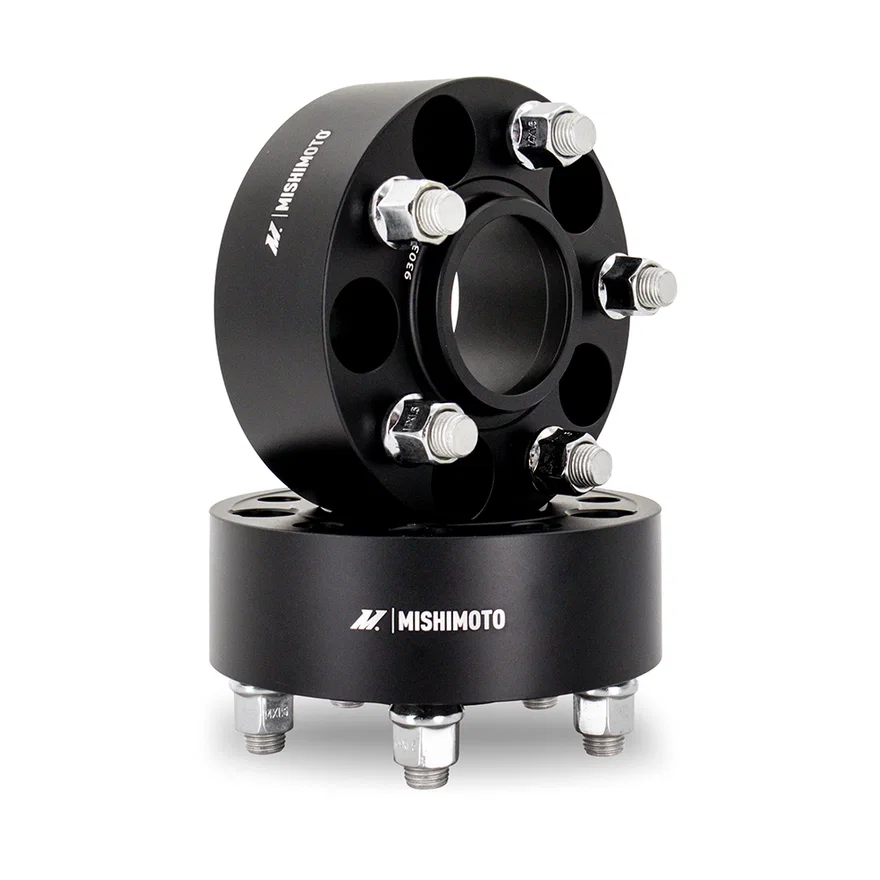 Wheel Spacers, Black, 5x100, 56.1 Center Bore, M12x1.25, 50mm