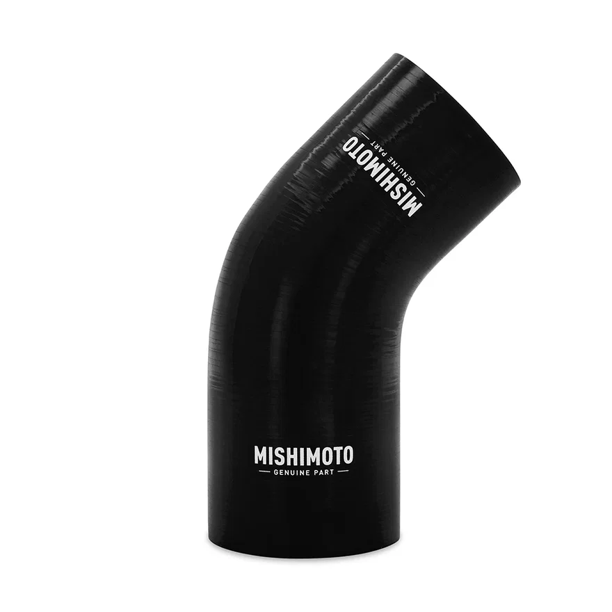 Mishimoto MMCP-R45-2025BK, 45-Degree Transition Coupler, Black, Silicone, 2.00in to 2.50in