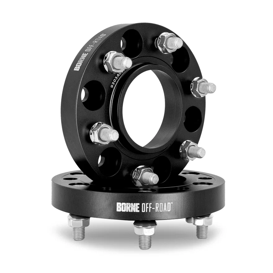 Borne Off-Road BNWS-004-250BK Wheel Spacers, Black, 6X139.7, 106mm Center Bore, M12 X 1.5, 1.00in