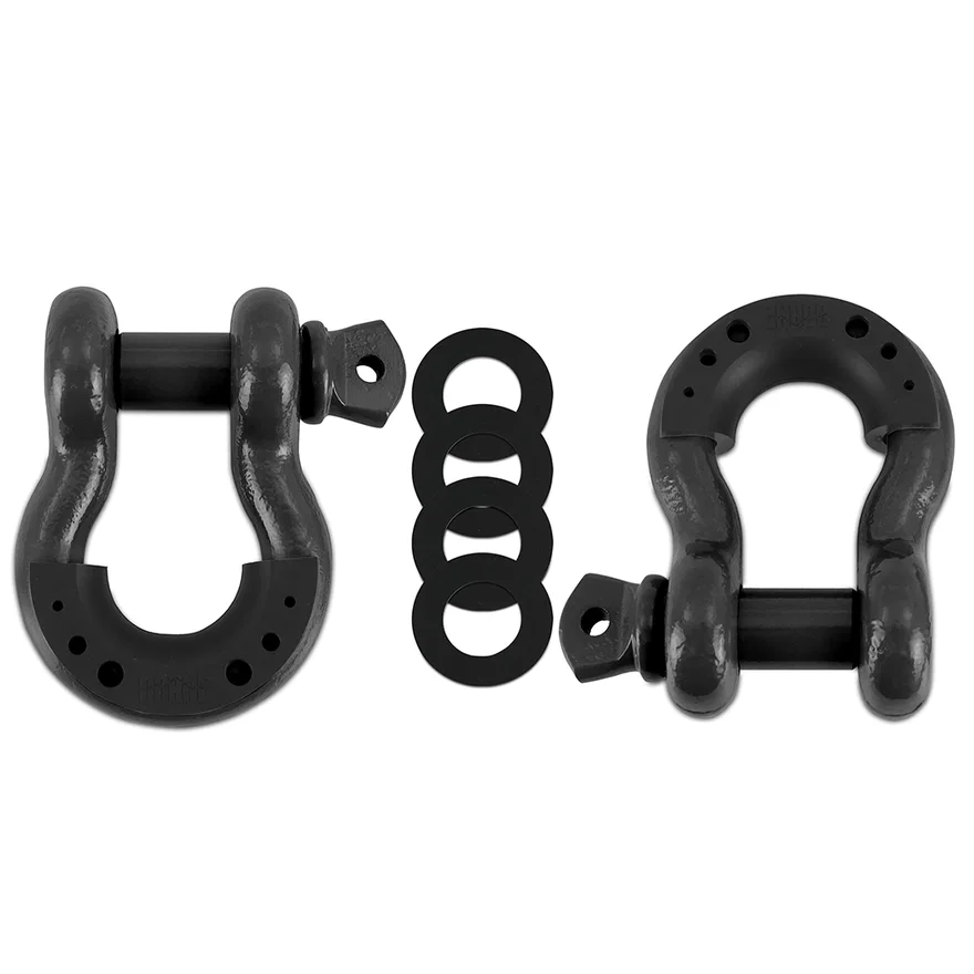 Mishimoto BNDR-GM, Borne Off-Road BNDR-BK 3/4 in Steel D-Ring Shackle Set, Gunmetal, 2 Pieces