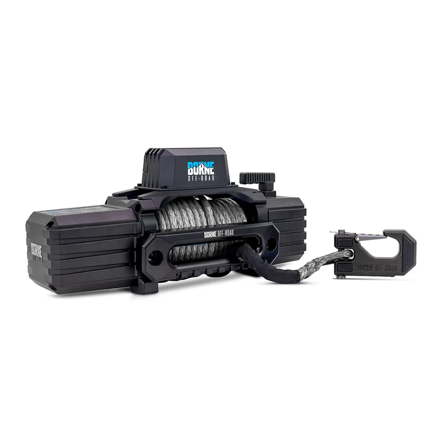 Mishimoto BNWN-10-SGR, Borne Off-Road BNWN-10-SPK 10K Winch, Gray, Synthetic Rope