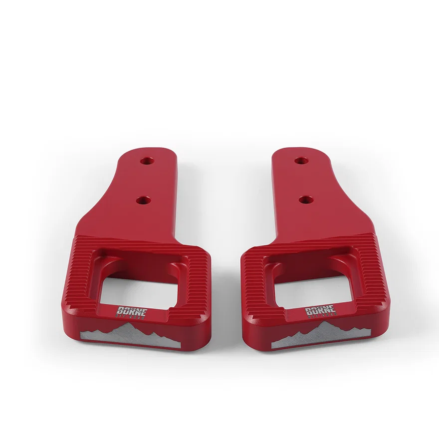 Mishimoto BNTH-F150-17RD, Front Lower Borne Off-Road BNTH-F150-17RD Billet Tow Hooks, Red, fits Ford F-150 Raptor 2017+