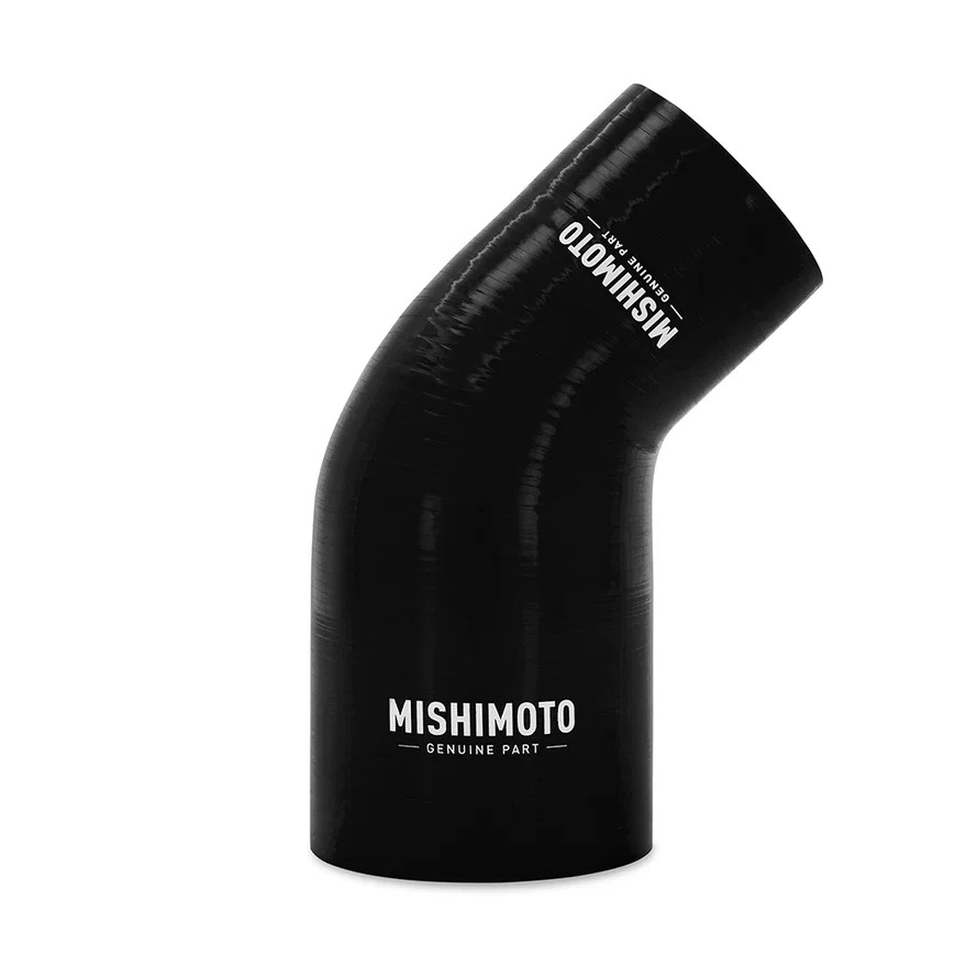 Mishimoto MMCP-R45-3035BK, 45-Degree Transition Coupler, Black, Silicone, 3.00in to 3.50in