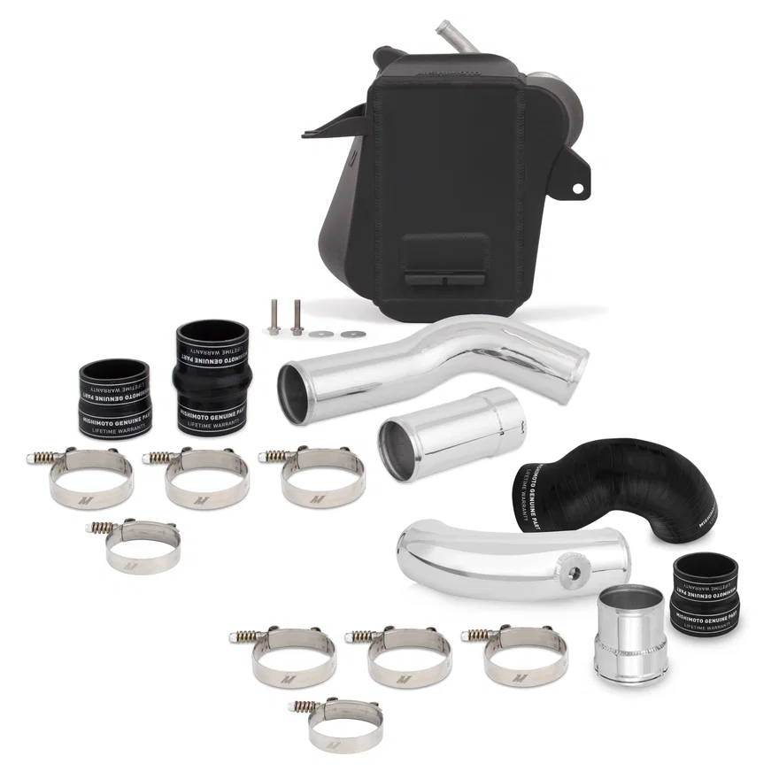 Mishimoto MMINT-F2D-11KBKP, Air-to-Water Intercooler Kit, Black/Polished, fits Ford 6.7L Powerstroke 2011+