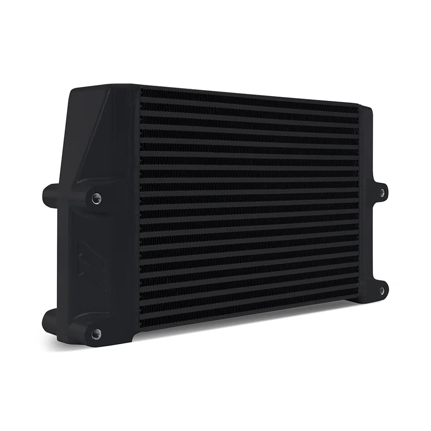 Mishimoto MMOC-SSO-10BK, Universal Oil Cooler, HD Bar-and-Plate, Black, 10" Core, Same-Side Outlets