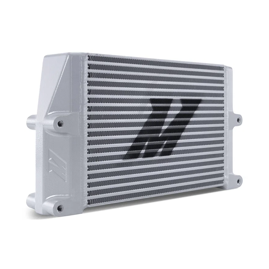 Mishimoto MMOC-SSO-10SL, Universal Oil Cooler, HD Bar-and-Plate, Silver, 10" Core, Same-Side Outlets