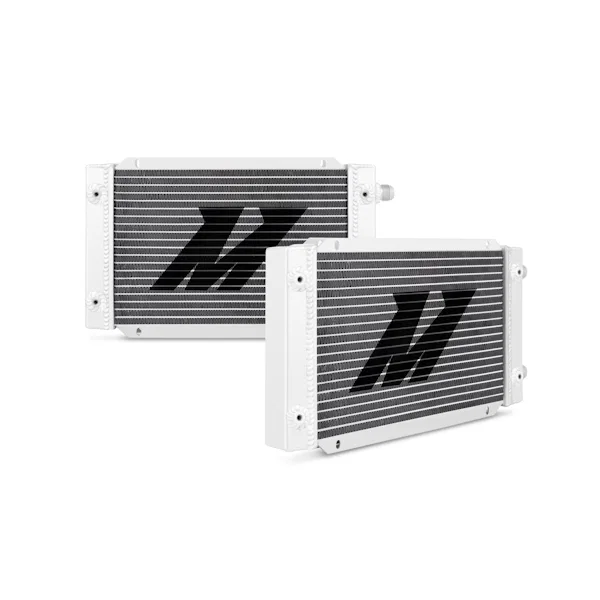 Mishimoto MMOC-19DP, Universal Oil Cooler 19-Row, Silver, Dual Pass